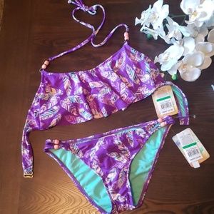 Hobie 2 Piece Bikini Bathing Suit Large NWT